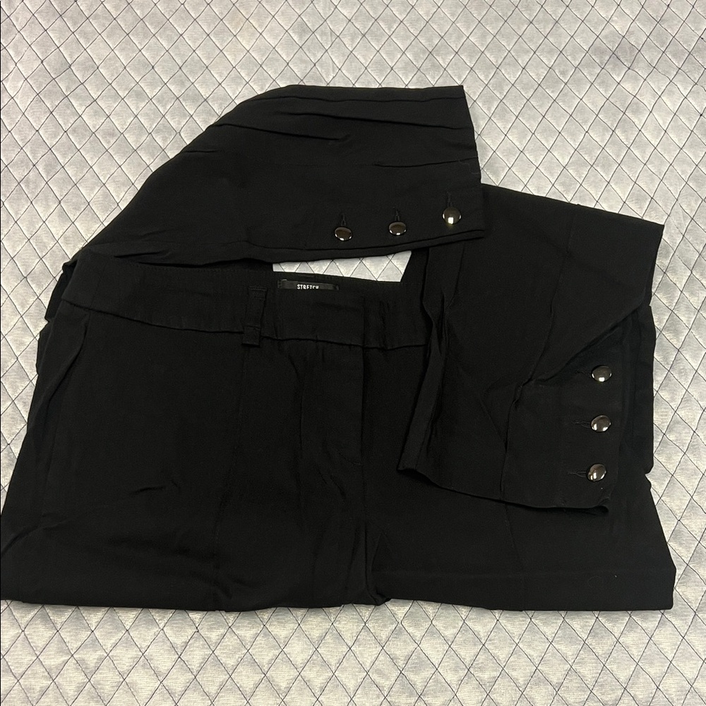 Style & Co. Women's Black Trousers with Button Accents
